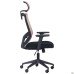 Lead Black HR chair, black Нест-01 seat / beige SL-02 mesh back
