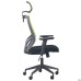 Lead Black HR chair, black Нест-01 seat / lime SL-06 mesh back
