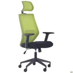 Крісло Lead Black HR сидіння Нест-01 чорна/спинка Сітка SL-06 салатова Крісло Lead Black HR сидіння Нест-01 чорна/спинка Сітка SL-06 салатова