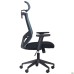 Lead Black HR chair, black Нест-01 seat / aquamarine SL-18 mesh back