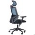 Lead Black HR chair, black Нест-01 seat / aquamarine SL-18 mesh back