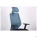 Lead Black HR chair, black Нест-01 seat / aquamarine SL-18 mesh back