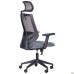 Lead Black HR chair, grey Нест-08 seat / grey HY-109 mesh back