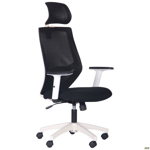 Lead White HR chair, black Нест-01 seat / black HY-100 mesh back