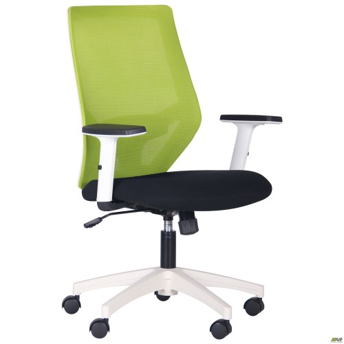 Lead White chair, black Нест-01 seat / lime SL-06 mesh back