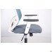 Lead White chair, grey Нест-08 seat / aquamarine SL-18 mesh back