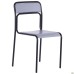 Askona chair, black frame, grey PVC