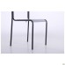 Askona chair, black frame, grey PVC