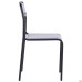 Askona chair, black frame, grey PVC