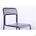 Askona chair, black frame, grey PVC