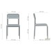 Askona chair, black frame, grey PVC