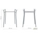 Cindy table base, chrome