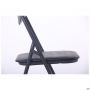 Joker chair, black frame, black faux leather