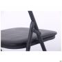 Joker chair, black frame, black faux leather