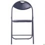 Joker chair, black frame, black faux leather