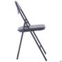 Joker chair, black frame, black faux leather