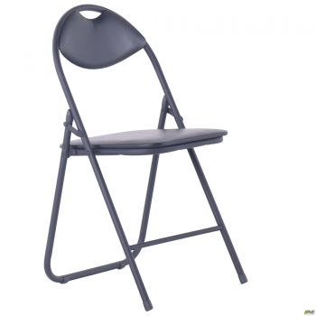 Joker chair, black frame, black faux leather