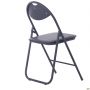 Joker chair, black frame, black faux leather