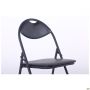 Joker chair, black frame, black faux leather