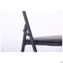 Joker chair, black frame, black faux leather