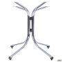 Aliya X table base, chrome, grey plastic