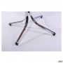 Aliya X table base, chrome, grey plastic
