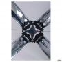 Aliya X table base, chrome, grey plastic