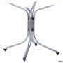 Aliya X table base, chrome, grey plastic