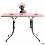 Aliya H 300 table base, chrome, grey plastic