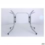 Aliya H 300 table base, chrome, grey plastic