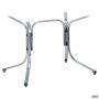 Aliya H 300 table base, chrome, grey plastic
