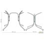 Aliya H 300 table base, chrome, grey plastic