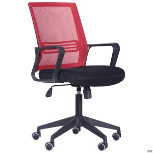 Jun chair, black mesh seat / red mesh back
