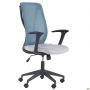 Nickel Black chair, Nest-19 light-grey seat / SL-18 aquamarine mesh back