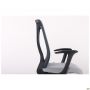 Nickel Black chair, Nest-19 light-grey seat / SL-18 aquamarine mesh back