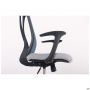 Nickel Black chair, Nest-19 light-grey seat / SL-18 aquamarine mesh back