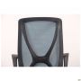 Nickel Black chair, Nest-19 light-grey seat / SL-18 aquamarine mesh back