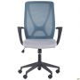 Nickel Black chair, Nest-19 light-grey seat / SL-18 aquamarine mesh back