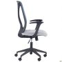 Nickel Black chair, Nest-19 light-grey seat / SL-18 aquamarine mesh back
