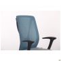 Nickel Black chair, Nest-19 light-grey seat / SL-18 aquamarine mesh back