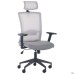 Uran Black HR chair, Sydney-20 seat / SL-01 light grey mesh back