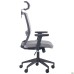 Uran Black HR chair, Sydney-20 seat / SL-01 light grey mesh back