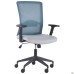 Uran Black chair, Nest-19 light grey seat / SL-18 aquamarine mesh back