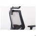 Lead Black HR chair, grey Нест-08 seat / light grey SL-01 mesh back