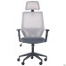 Lead Black HR chair, grey Нест-08 seat / light grey SL-01 mesh back