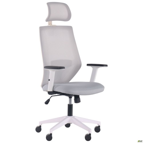 Lead White HR chair, light grey Нест-19 seat / light grey SL-01 mesh back