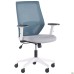 Lead White chair, light grey Нест-19 seat / aquamarine SL-18 mesh back