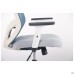 Lead White chair, light grey Нест-19 seat / aquamarine SL-18 mesh back