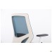 Lead White chair, light grey Нест-19 seat / aquamarine SL-18 mesh back