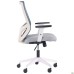 Lead White chair, light grey Нест-19 seat / aquamarine SL-18 mesh back